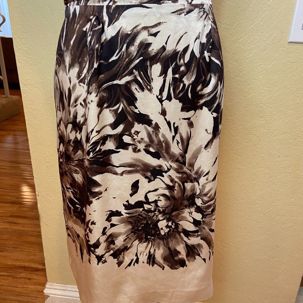 Max Mara Silk Straight Skirt Sz 8 Italy